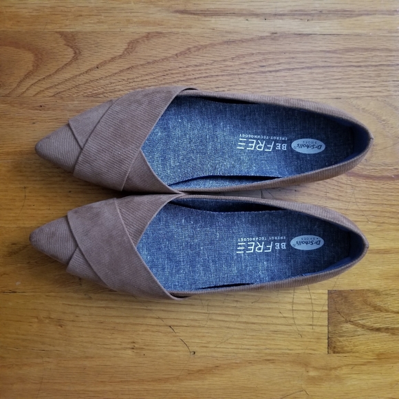 NWT Dr. Scholl's Brown Pointed Flats - Picture 3 of 5